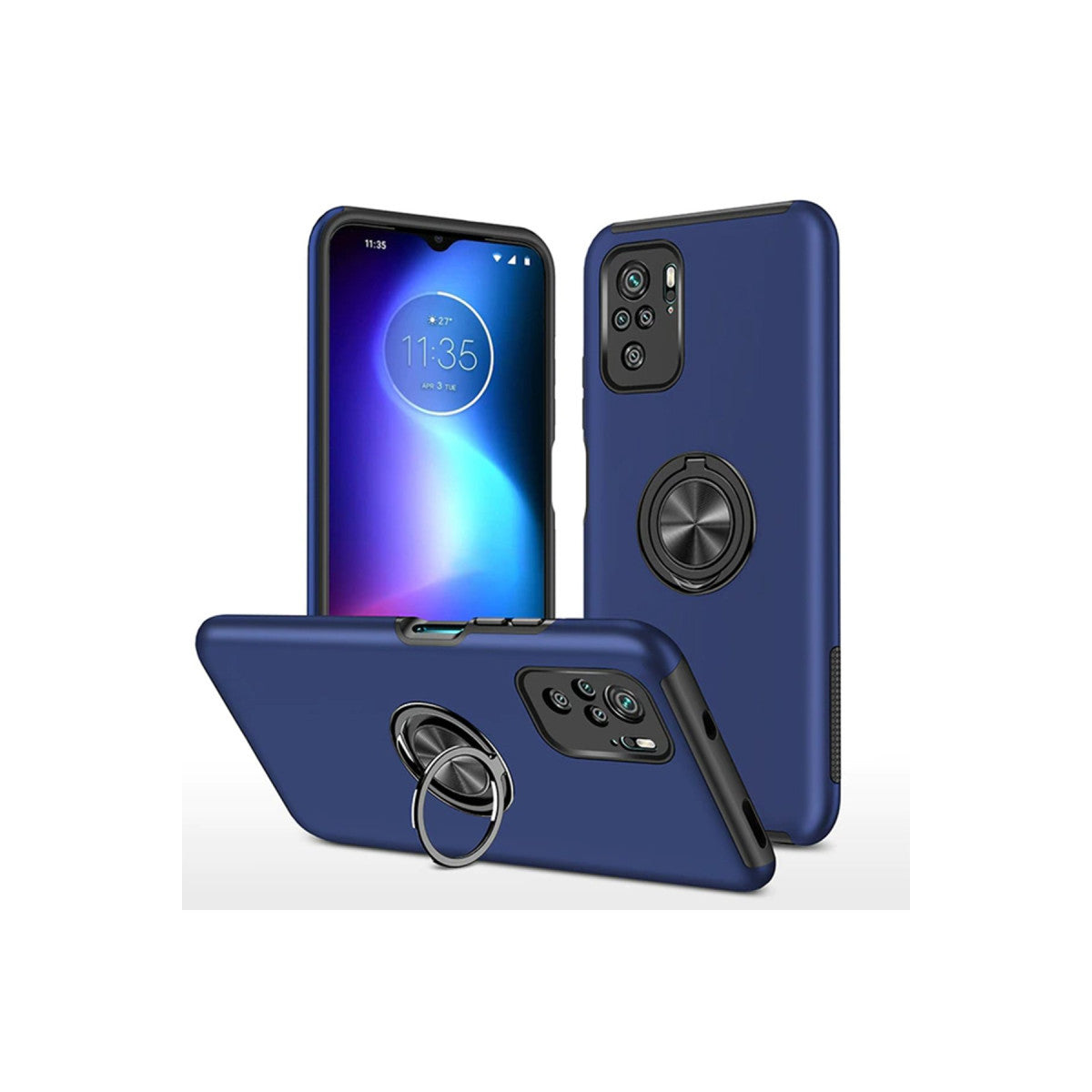 Newface Xiaomi Poco F3 Kılıf Elit Yüzüklü Kapak