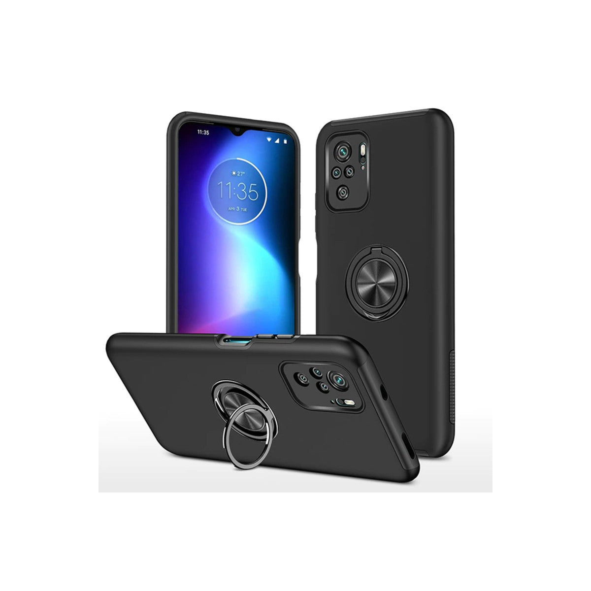 Newface Xiaomi Poco F3 Kılıf Elit Yüzüklü Kapak