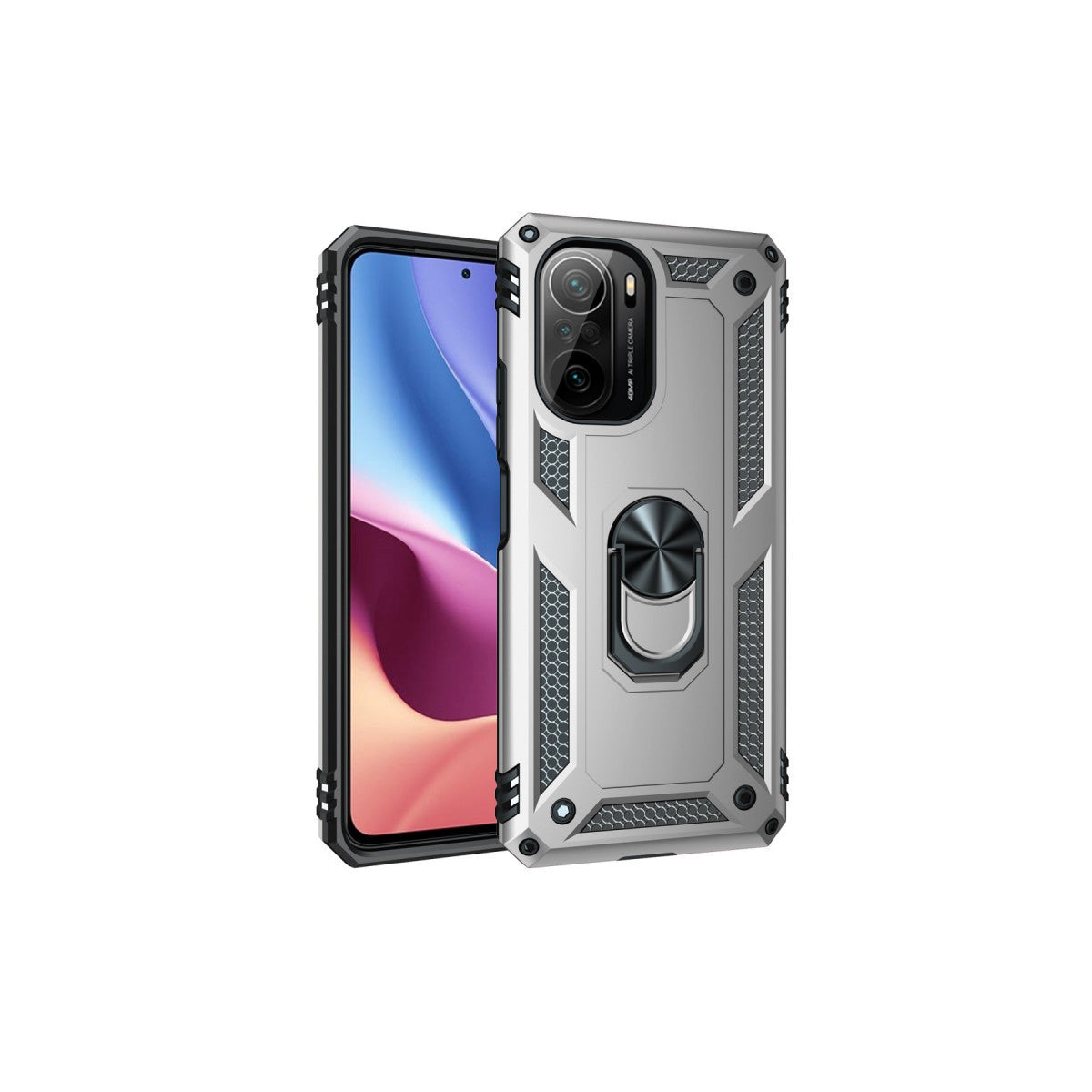 Newface Xiaomi Poco F3 Kılıf Sofya Yüzüklü Silikon Kapak