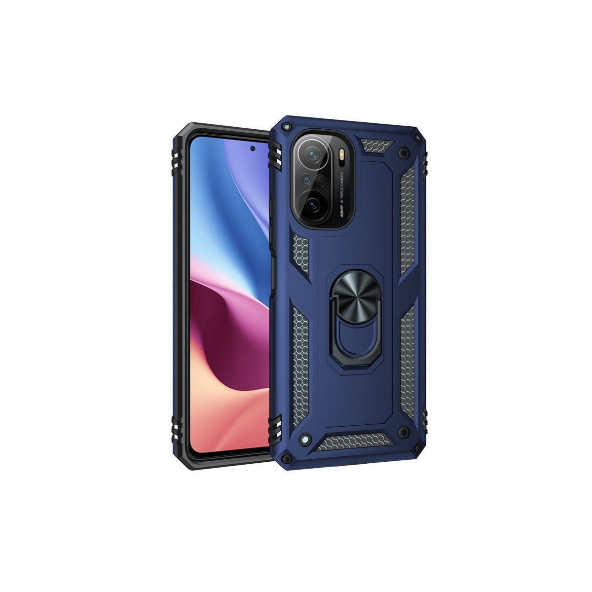 Newface Xiaomi Poco F3 Kılıf Sofya Yüzüklü Silikon Kapak