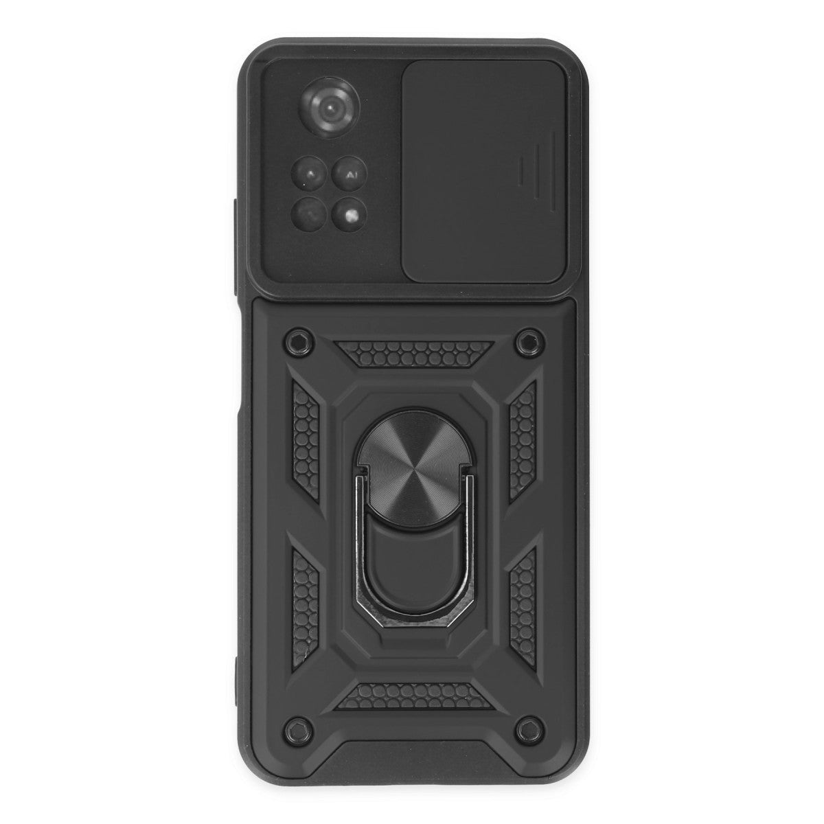 Newface Xiaomi Poco M4 Pro 4G Kılıf Pars Lens Yüzüklü Silikon