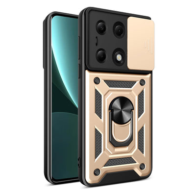 Newface Xiaomi Poco M6 Pro 4G Kılıf Pars Lens Yüzüklü Silikon