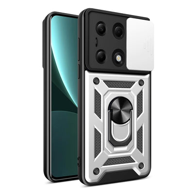 Newface Xiaomi Poco M6 Pro 4G Kılıf Pars Lens Yüzüklü Silikon
