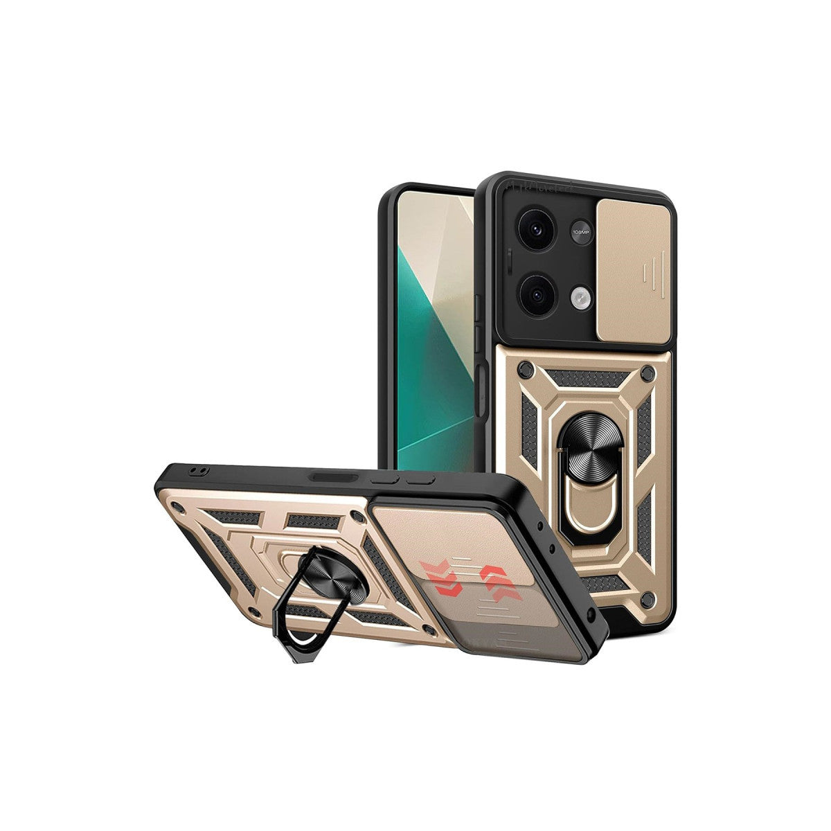 Newface Xiaomi Poco X6 Kılıf Pars Lens Yüzüklü Silikon