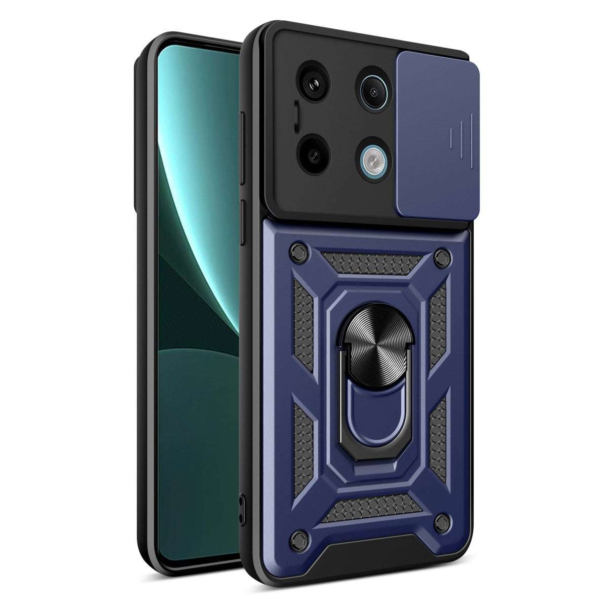 Newface Xiaomi Poco X6 Pro Kılıf Pars Lens Yüzüklü Silikon