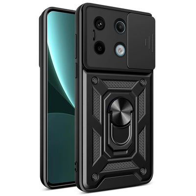 Newface Xiaomi Poco X6 Pro Kılıf Pars Lens Yüzüklü Silikon