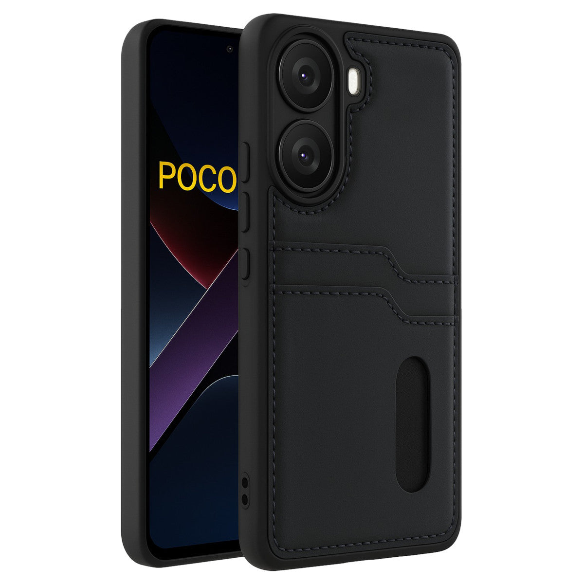 Newface Xiaomi Poco X7 Pro Kılıf Sara Kartvizitli Deri Kılıf