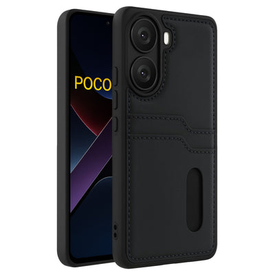 Newface Xiaomi Poco X7 Pro Kılıf Sara Kartvizitli Deri Kılıf