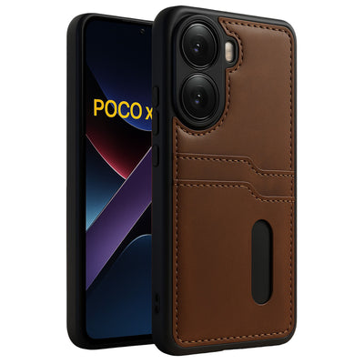 Newface Xiaomi Poco X7 Pro Kılıf Sara Kartvizitli Deri Kılıf