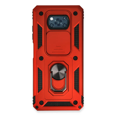 Newface Xiaomi Pocophone X3 Kılıf Pars Lens Yüzüklü Silikon