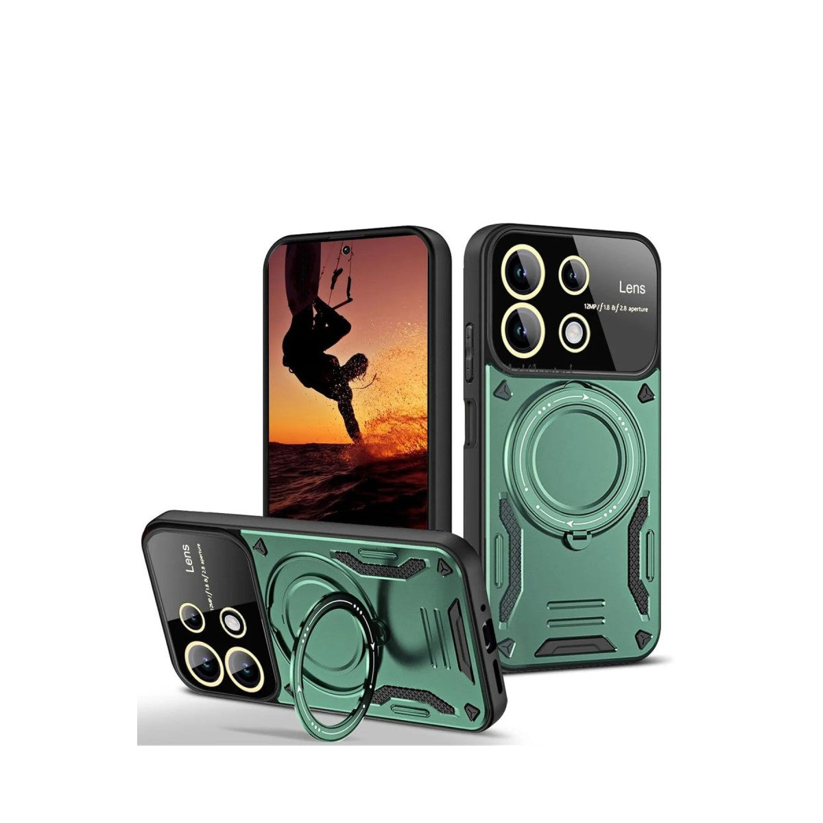 Newface Xiaomi Redmi 13 4G Kılıf Joy Lens Standlı Kapak