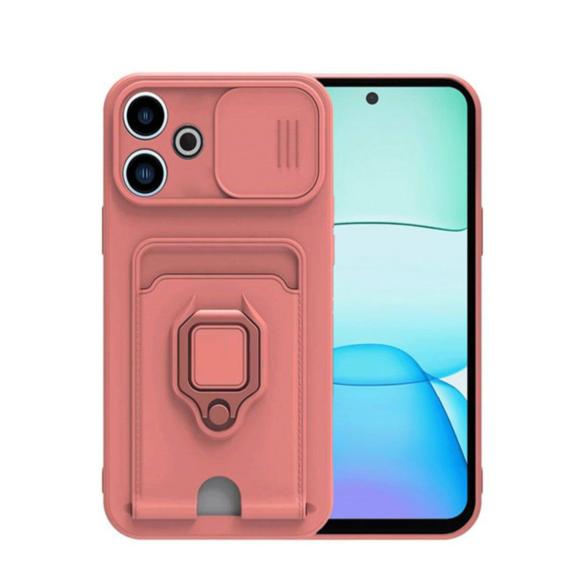 Newface Xiaomi Redmi 13 4G Kılıf Zuma Kartvizitli Yüzüklü Silikon