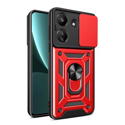Newface Xiaomi Redmi 13C Kılıf Pars Lens Yüzüklü Silikon