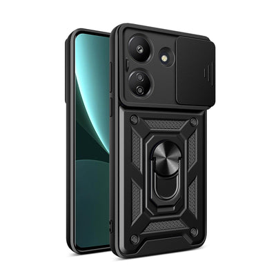 Newface Xiaomi Redmi 13C Kılıf Pars Lens Yüzüklü Silikon