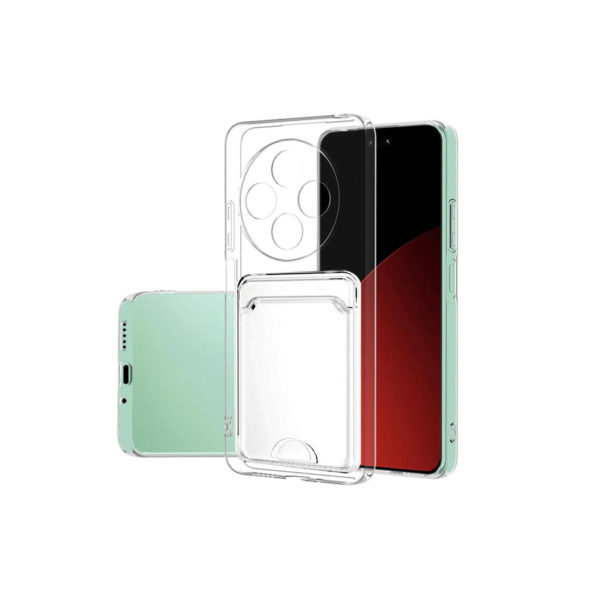 Newface Xiaomi Redmi 14C Kılıf Kart Şeffaf Silikon