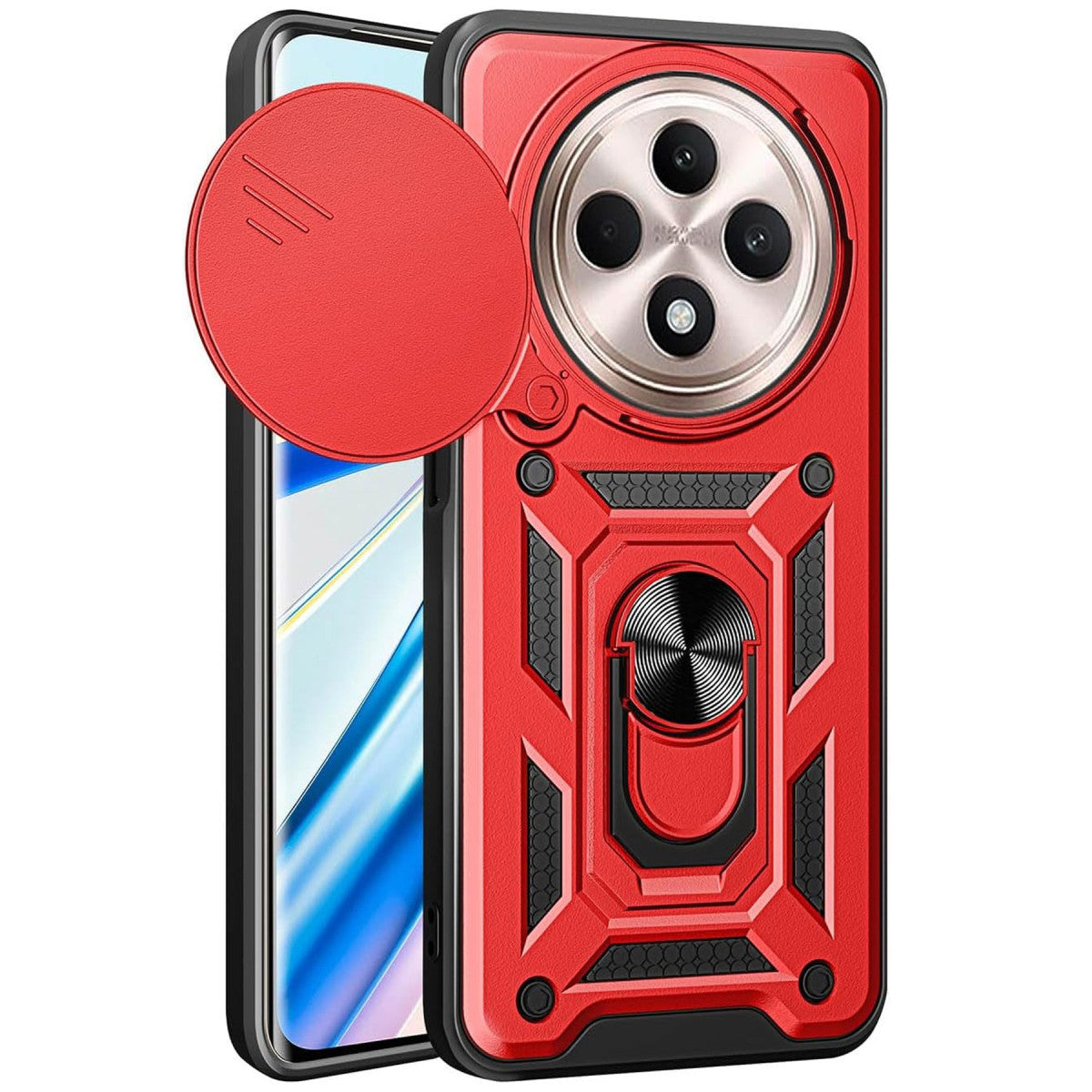 Newface Xiaomi Redmi 14C Kılıf Pars Lens Yüzüklü Silikon