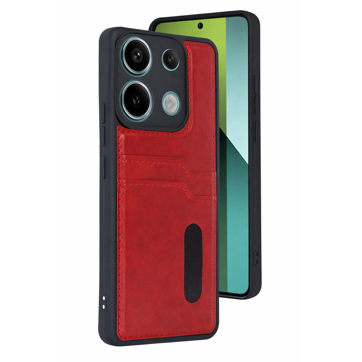 Newface Xiaomi Redmi 15C 4G Sara Kartvizitli Deri Kılıf