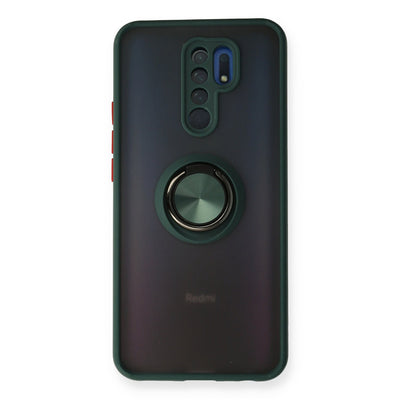 Newface Xiaomi Redmi 9 Kılıf Montreal Yüzüklü Silikon Kapak