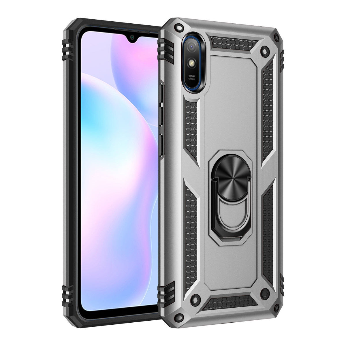 Newface Xiaomi Redmi 9A Kılıf Sofya Yüzüklü Silikon Kapak