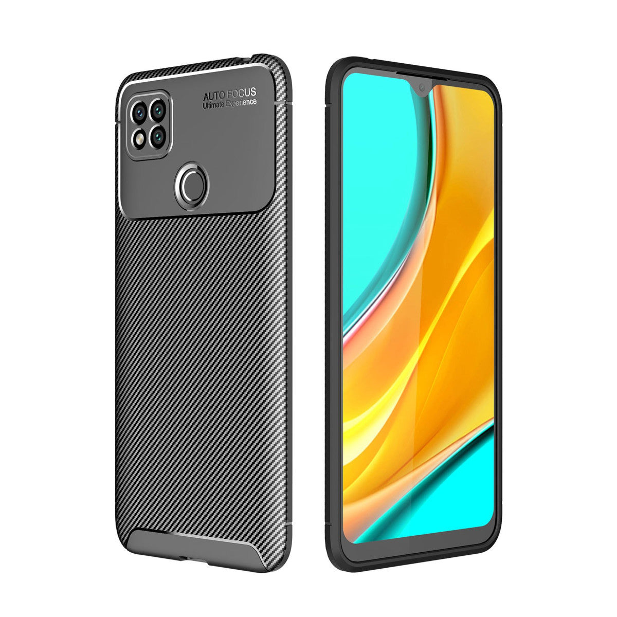 Newface Xiaomi Redmi 9C Kılıf Auto Focus Karbon Kapak