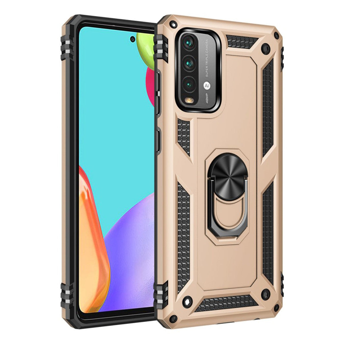 Newface Xiaomi Redmi 9T Kılıf Sofya Yüzüklü Silikon Kapak