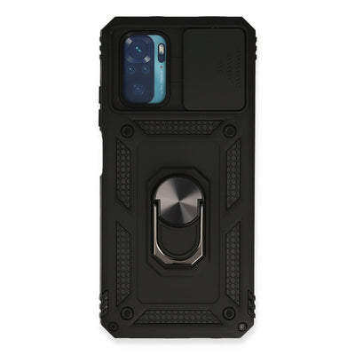 Newface Xiaomi Redmi Note 10 Kılıf Pars Lens Yüzüklü Silikon