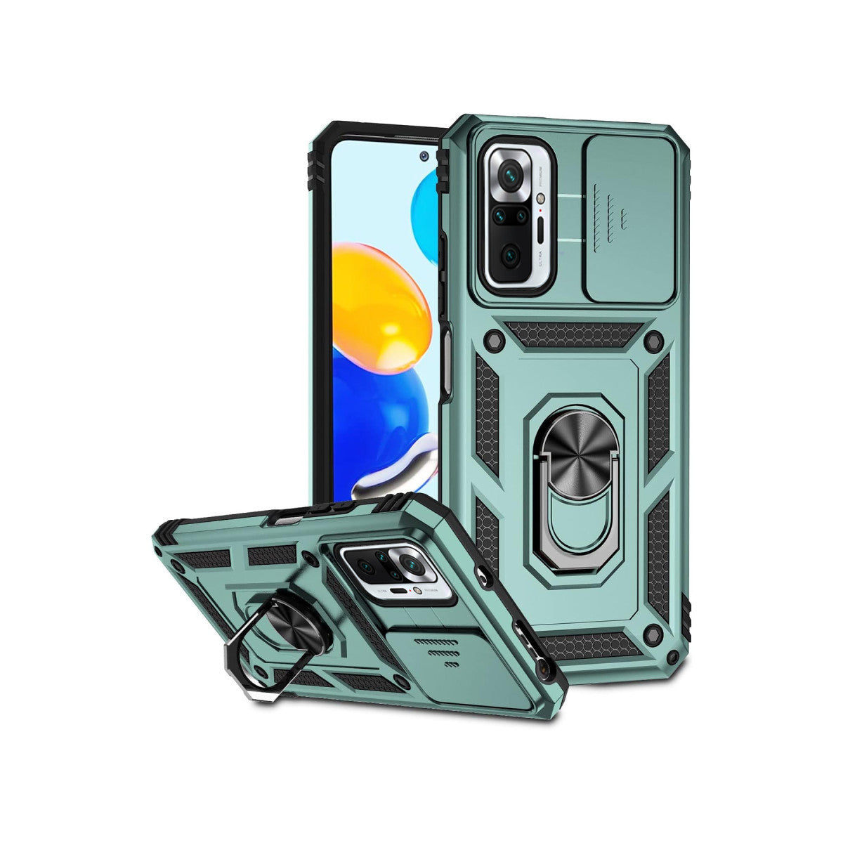 Newface Xiaomi Redmi Note 10 Pro Kılıf Pars Lens Yüzüklü Silikon