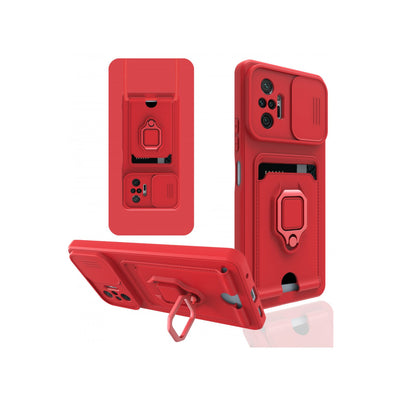 Newface Xiaomi Redmi Note 10 Pro Kılıf Zuma Kartvizitli Yüzüklü Silikon