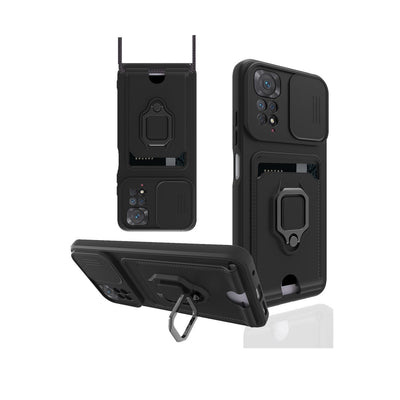 Newface Xiaomi Redmi Note 11 Pro Kılıf Zuma Kartvizitli Yüzüklü Silikon