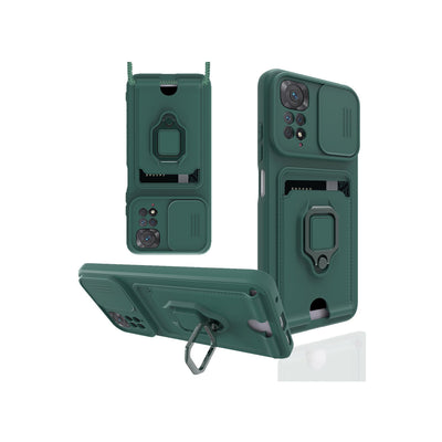 Newface Xiaomi Redmi Note 11 Pro Kılıf Zuma Kartvizitli Yüzüklü Silikon