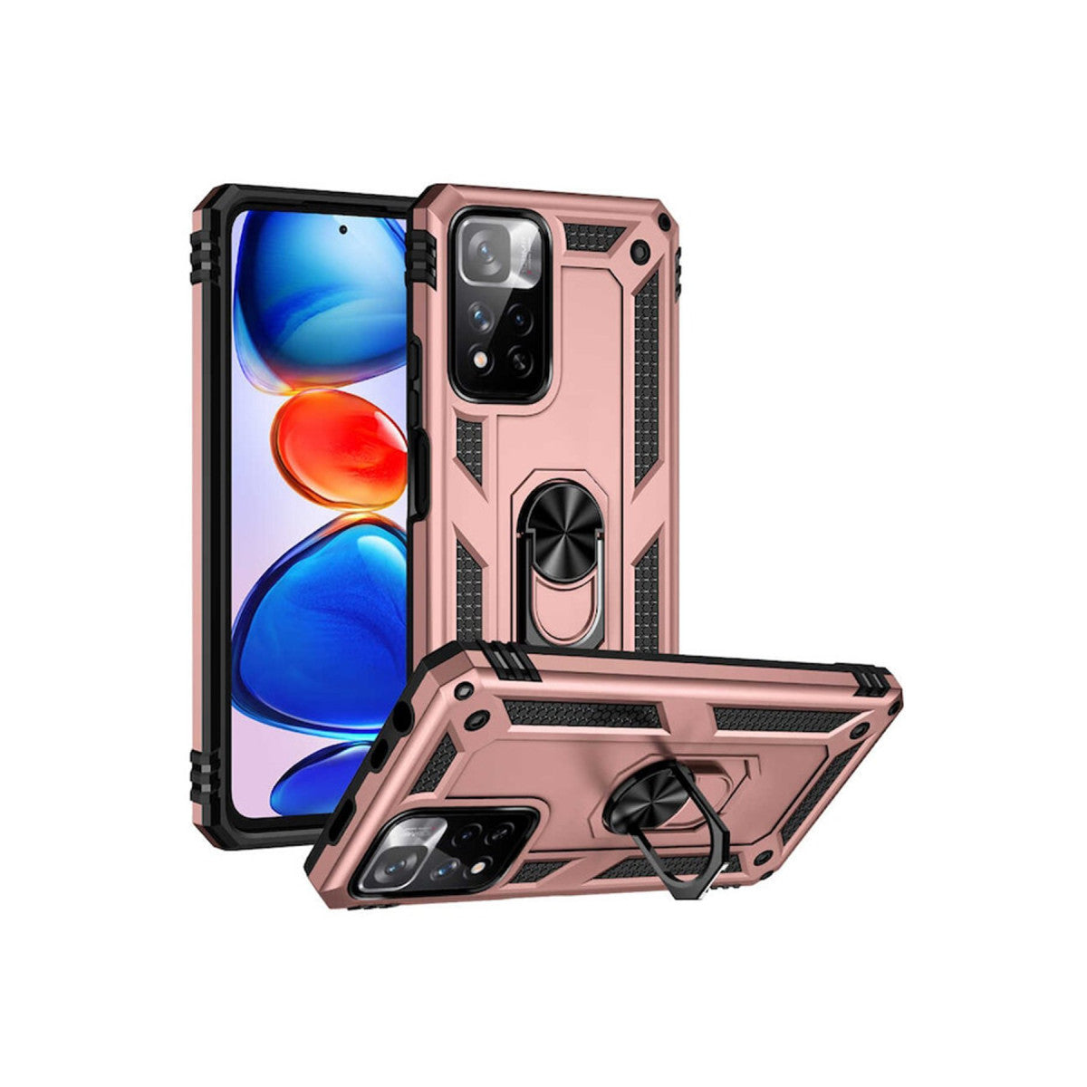 Newface Xiaomi Redmi Note 11 Pro Plus 5G Kılıf Sofya Yüzüklü Silikon Kapak