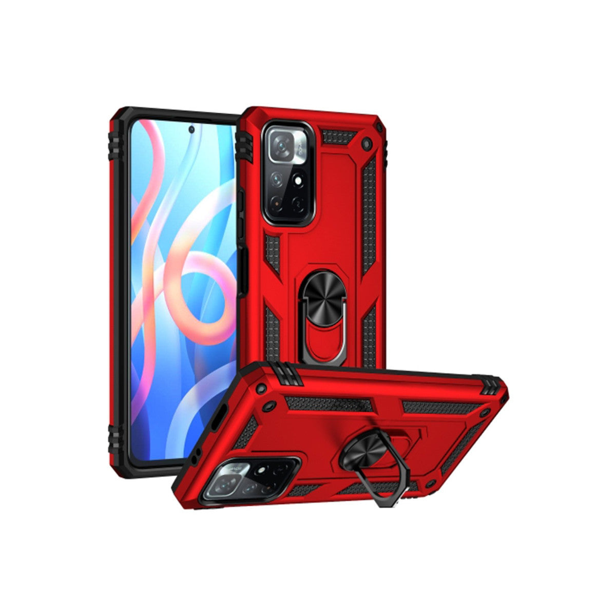 Newface Xiaomi Redmi Note 11T Kılıf Sofya Yüzüklü Silikon Kapak