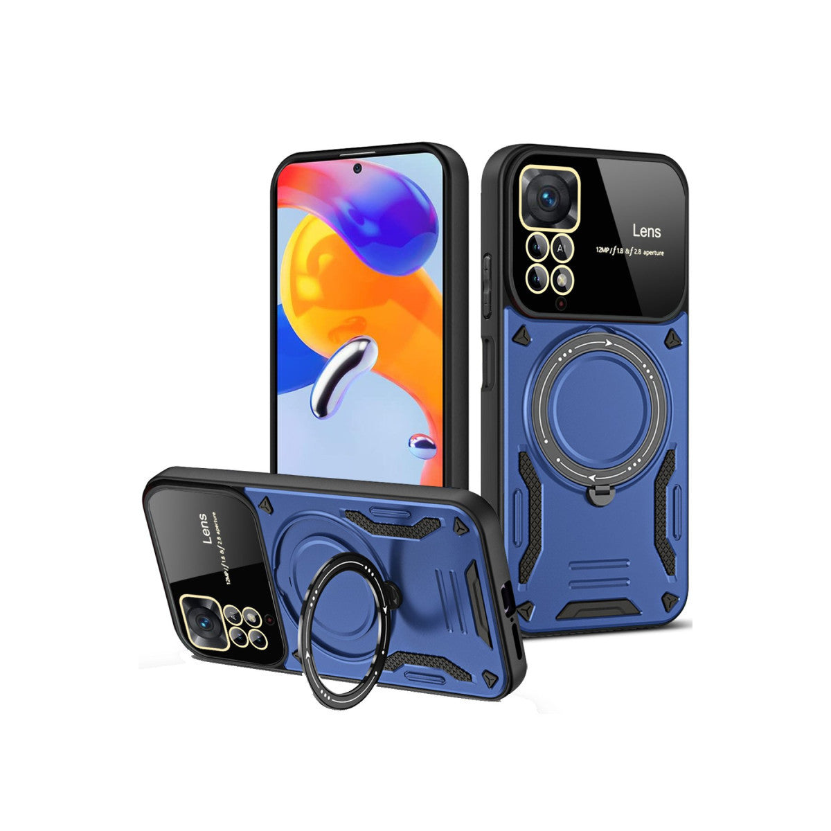 Newface Xiaomi Redmi Note 12 Pro 4G Kılıf Joy Lens Standlı Kapak