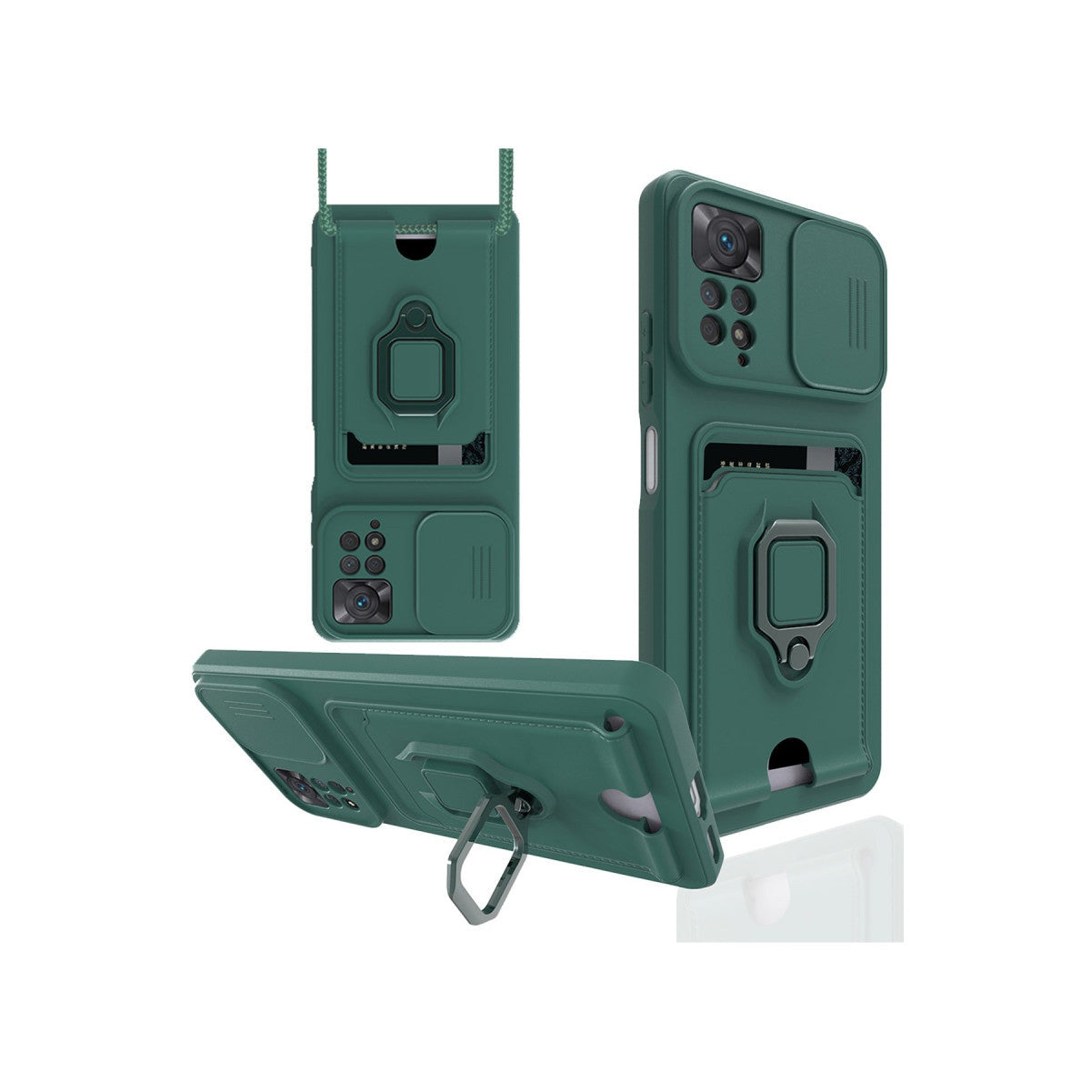 Newface Xiaomi Redmi Note 12 Pro 4G Kılıf Zuma Kartvizitli Yüzüklü Silikon