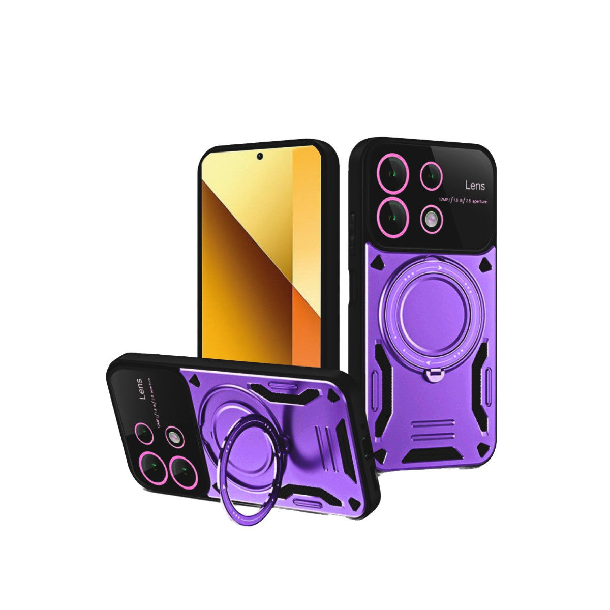 Newface Xiaomi Redmi Note 13 4G Kılıf Joy Lens Standlı Kapak