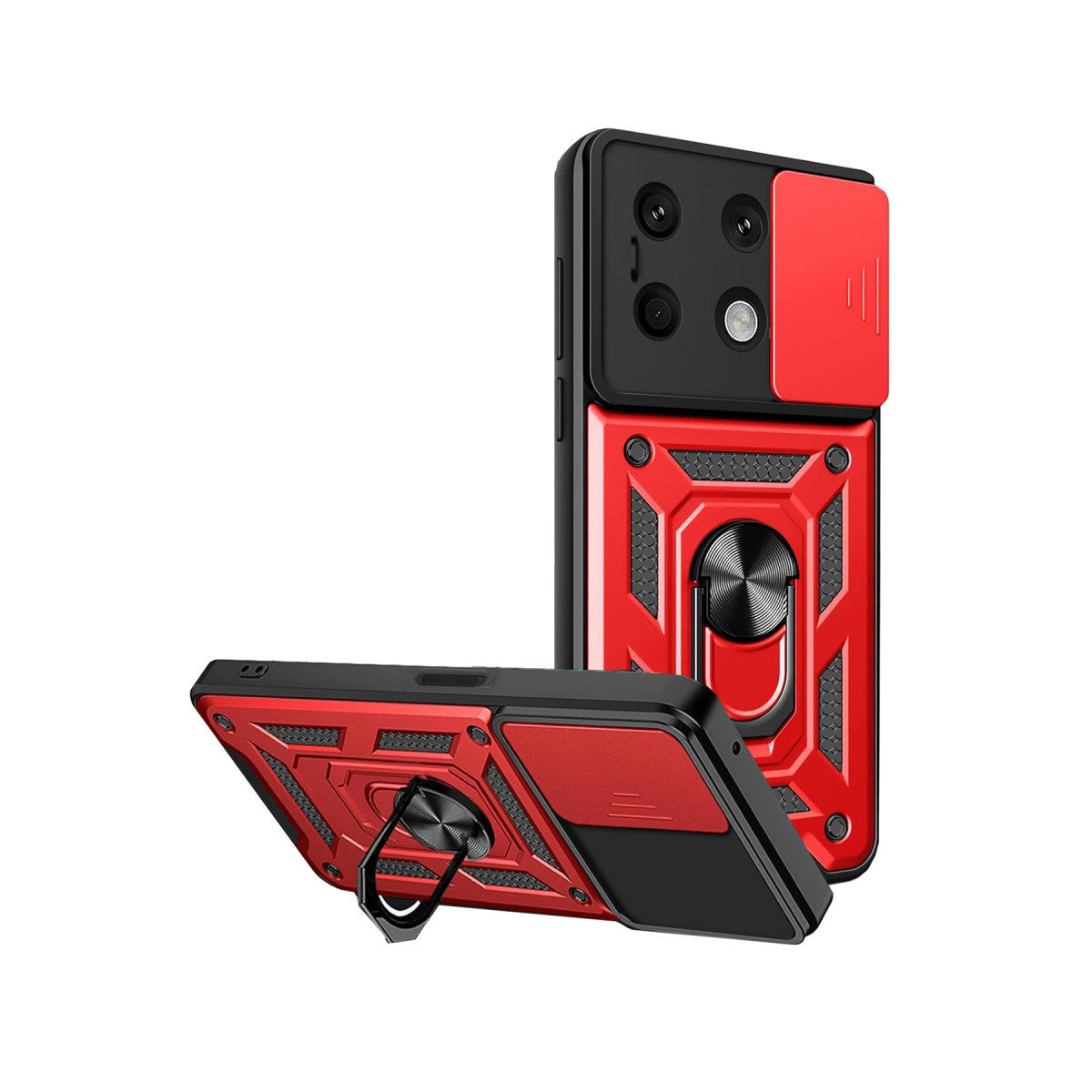 Newface Xiaomi Redmi Note 13 4G Kılıf Pars Lens Yüzüklü Silikon