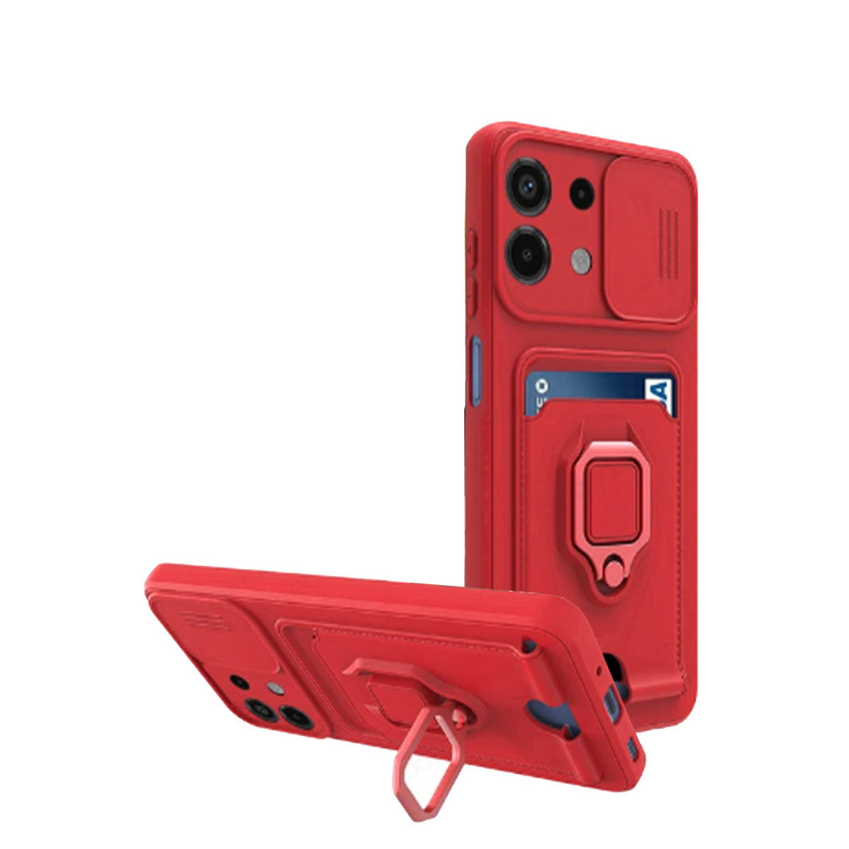 Newface Xiaomi Redmi Note 13 4G Kılıf Zuma Kartvizitli Yüzüklü Silikon