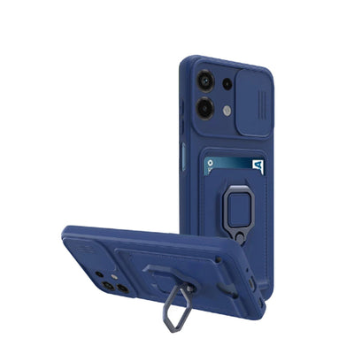 Newface Xiaomi Redmi Note 13 4G Kılıf Zuma Kartvizitli Yüzüklü Silikon