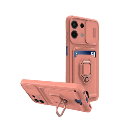 Newface Xiaomi Redmi Note 13 4G Kılıf Zuma Kartvizitli Yüzüklü Silikon