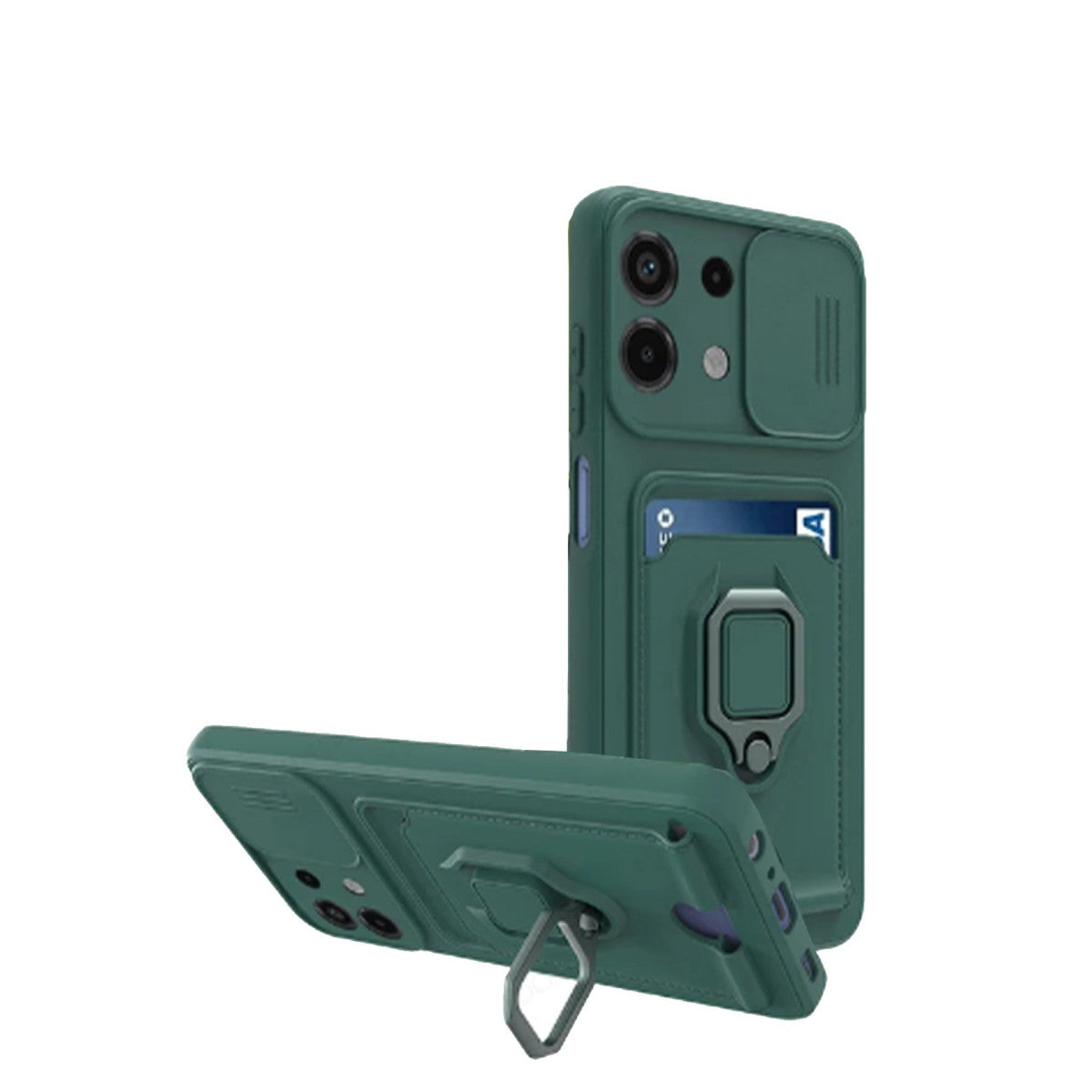 Newface Xiaomi Redmi Note 13 4G Kılıf Zuma Kartvizitli Yüzüklü Silikon