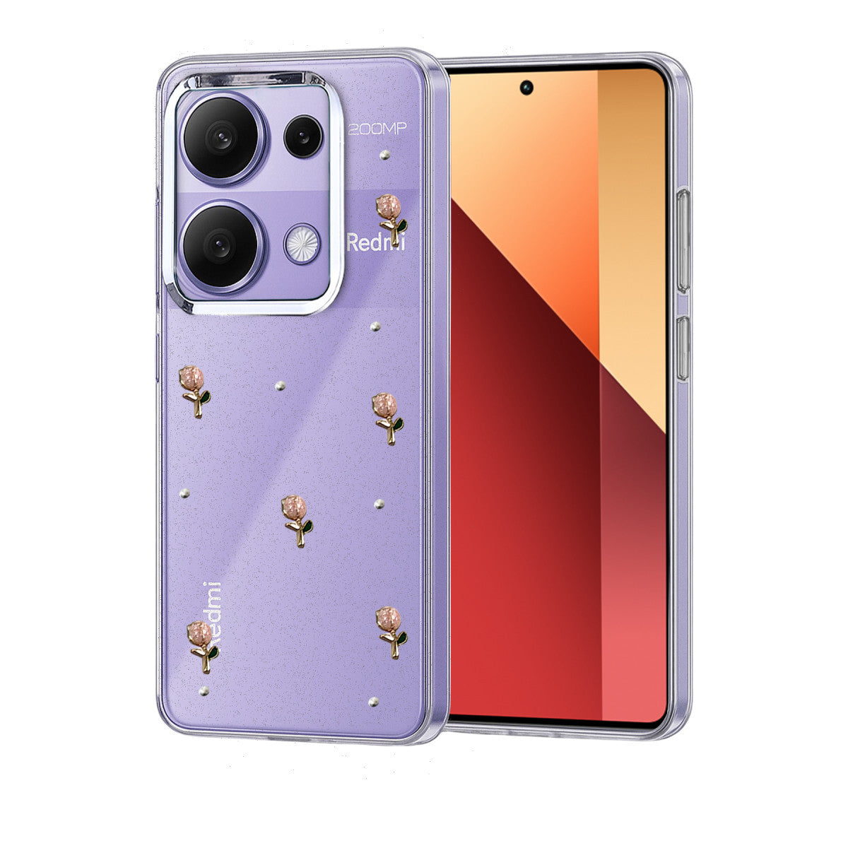 Newface Xiaomi Redmi Note 13 Pro 4G Fiyonk Desenli Kapak