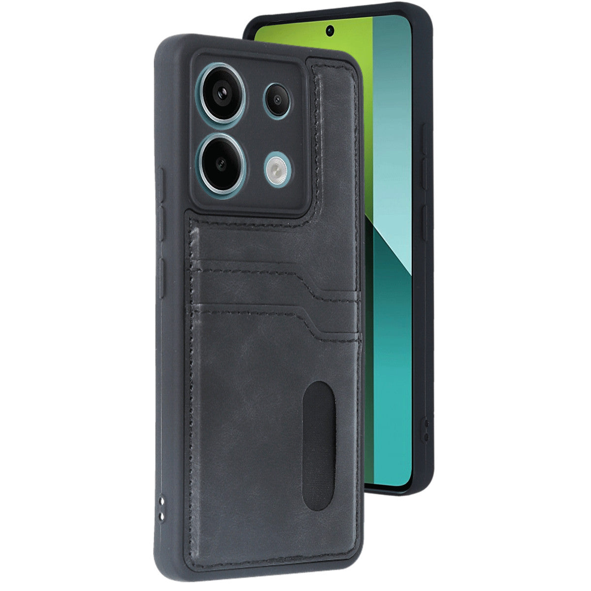 Newface Xiaomi Redmi Note 13 Pro 4G Kılıf Sara Kartvizitli Deri Kılıf