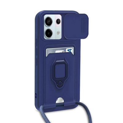 Newface Xiaomi Redmi Note 13 Pro 5G Kılıf Zuma Kartvizitli Yüzüklü Silikon