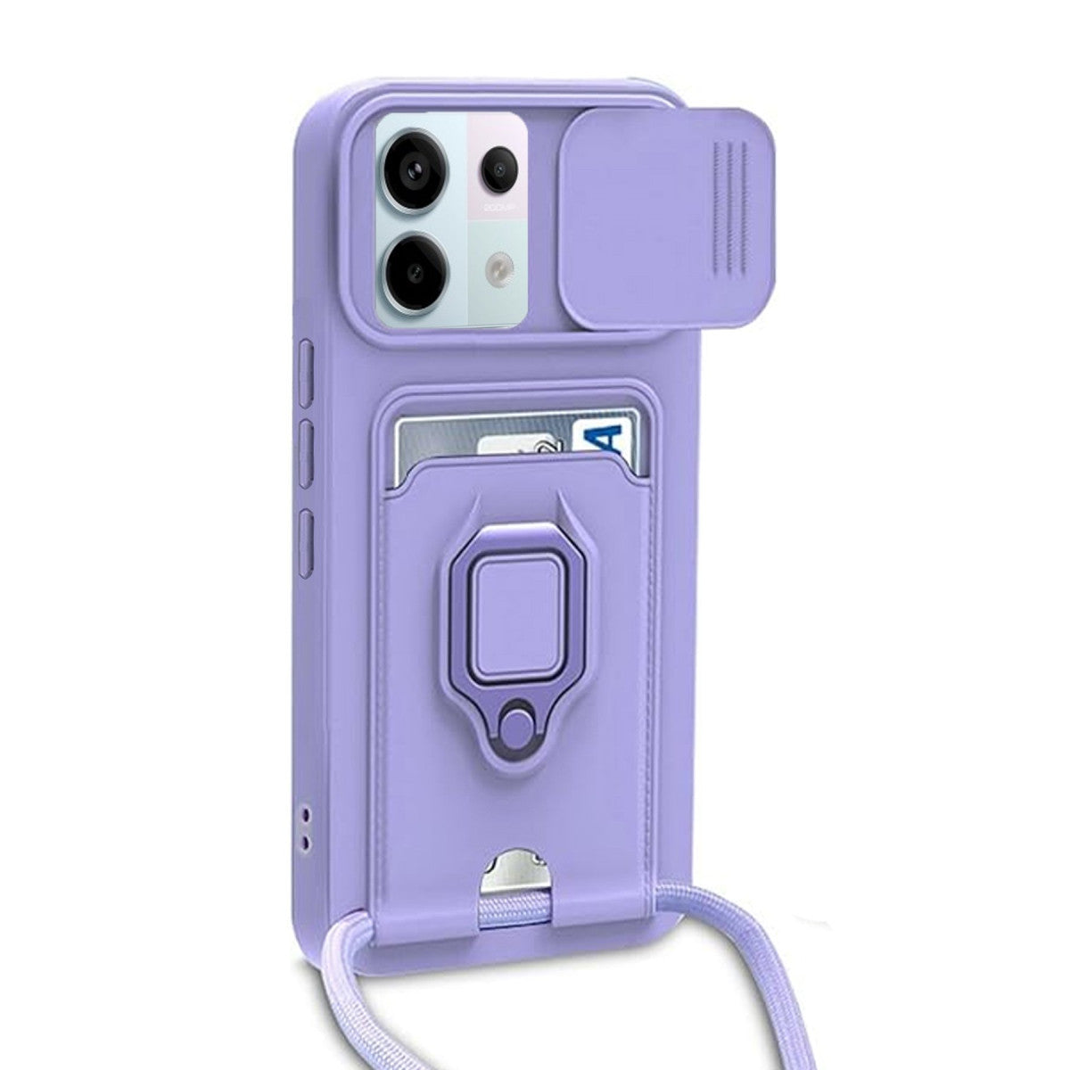 Newface Xiaomi Redmi Note 13 Pro 5G Kılıf Zuma Kartvizitli Yüzüklü Silikon