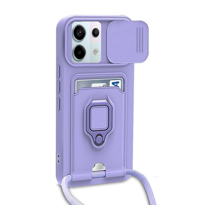 Newface Xiaomi Redmi Note 13 Pro 5G Kılıf Zuma Kartvizitli Yüzüklü Silikon