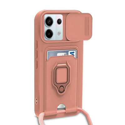 Newface Xiaomi Redmi Note 13 Pro 5G Kılıf Zuma Kartvizitli Yüzüklü Silikon