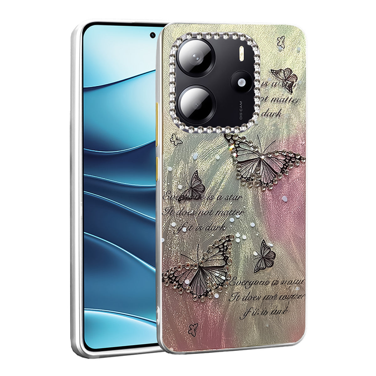 Newface Xiaomi Redmi Note 14 4G Kılıf Blade Aynalı Desenli Kapak