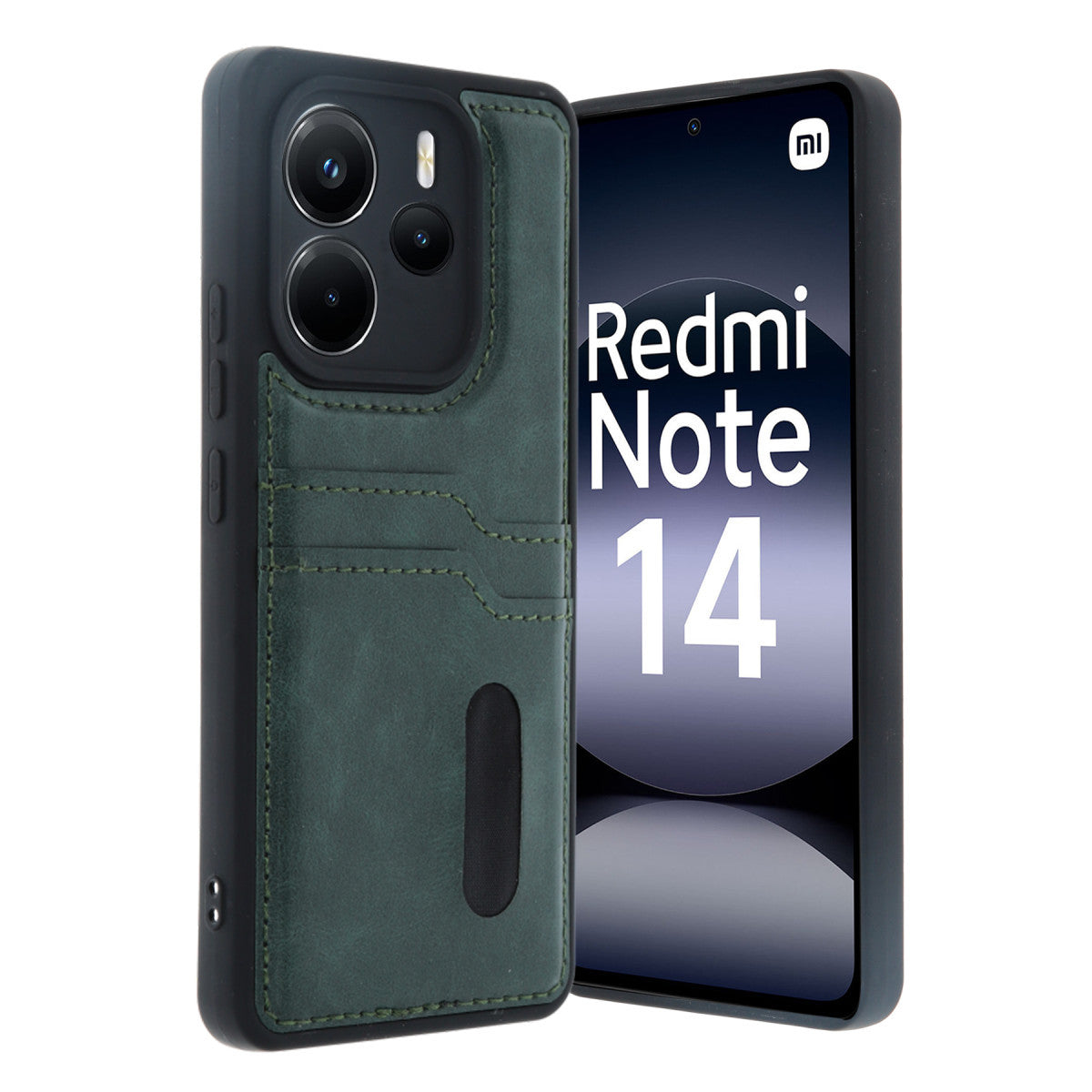 Newface Xiaomi Redmi Note 14 4G Kılıf Sara Kartvizitli Deri Kılıf