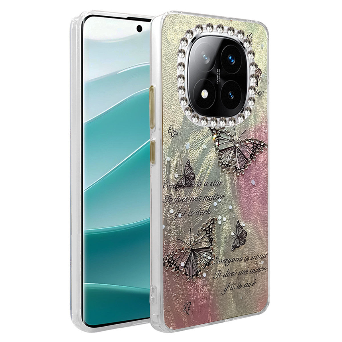 Newface Xiaomi Redmi Note 14 Pro 4G Kılıf Blade Aynalı Desenli Kapak