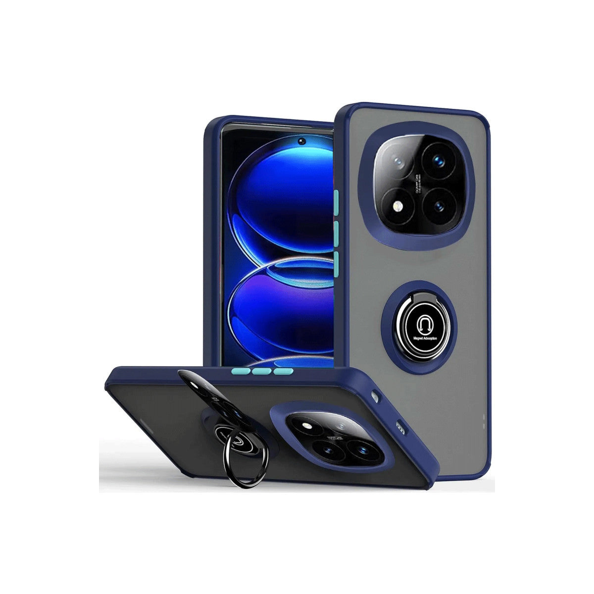 Newface Xiaomi Redmi Note 14 Pro 4G Kılıf Montreal Yüzüklü Silikon Kapak